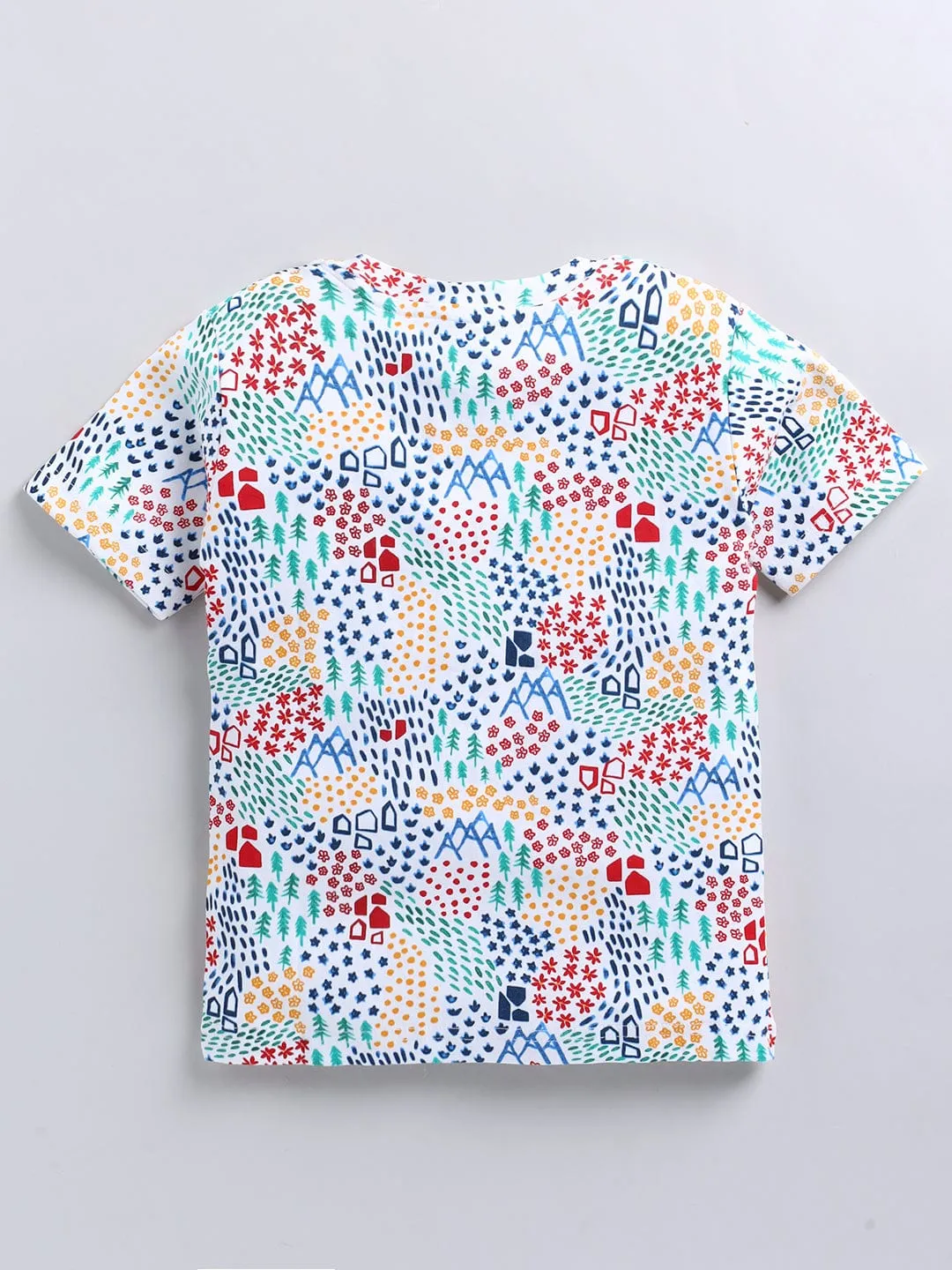 100% Cotton Half Sleeve Tshirt & Short set- Nature Print
