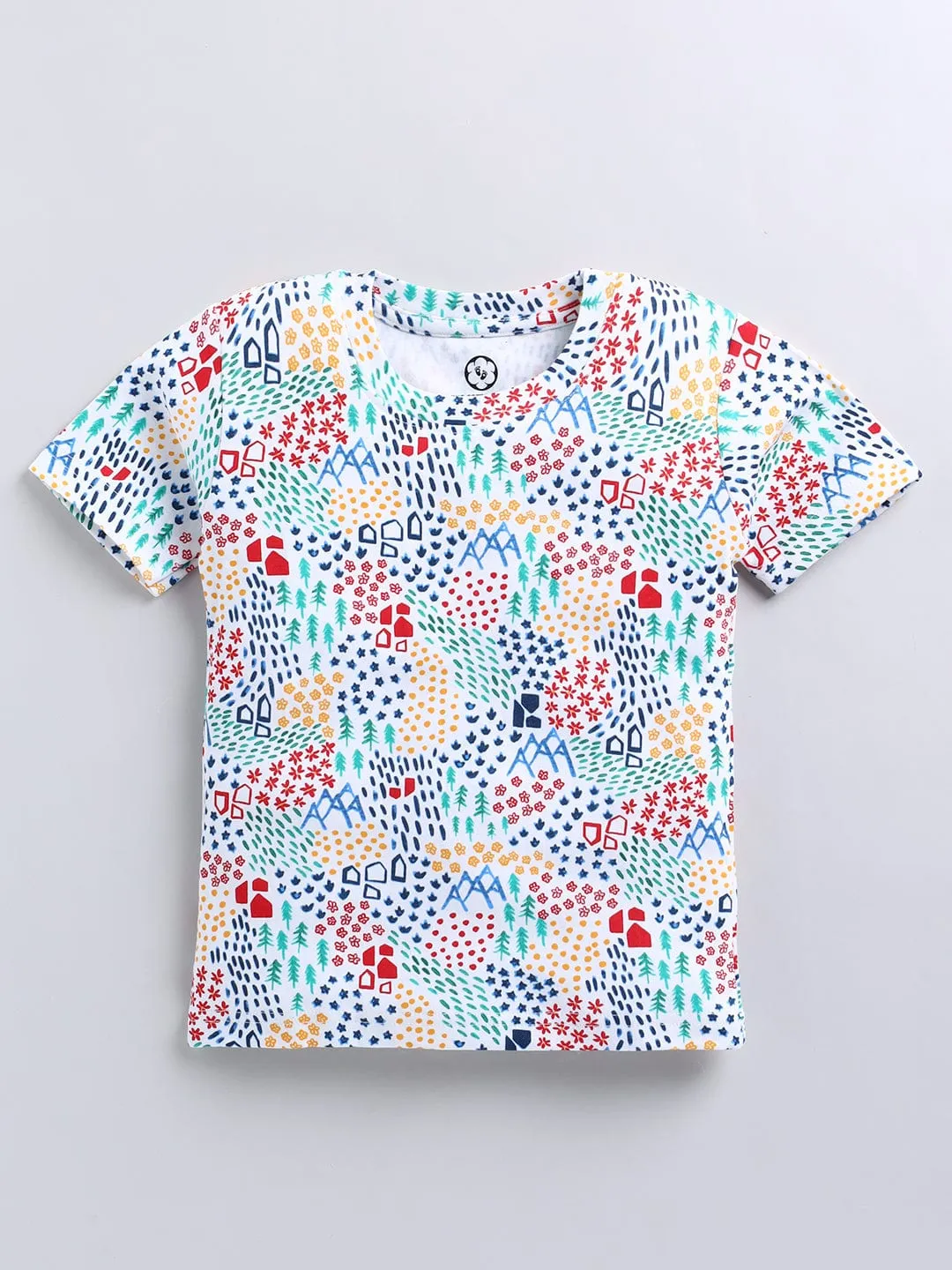 100% Cotton Half Sleeve Tshirt & Short set- Nature Print