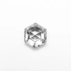 1.32 CARAT CANADIAN SALT AND PEPPER DOUBLE CUT HEXAGON DIAMOND