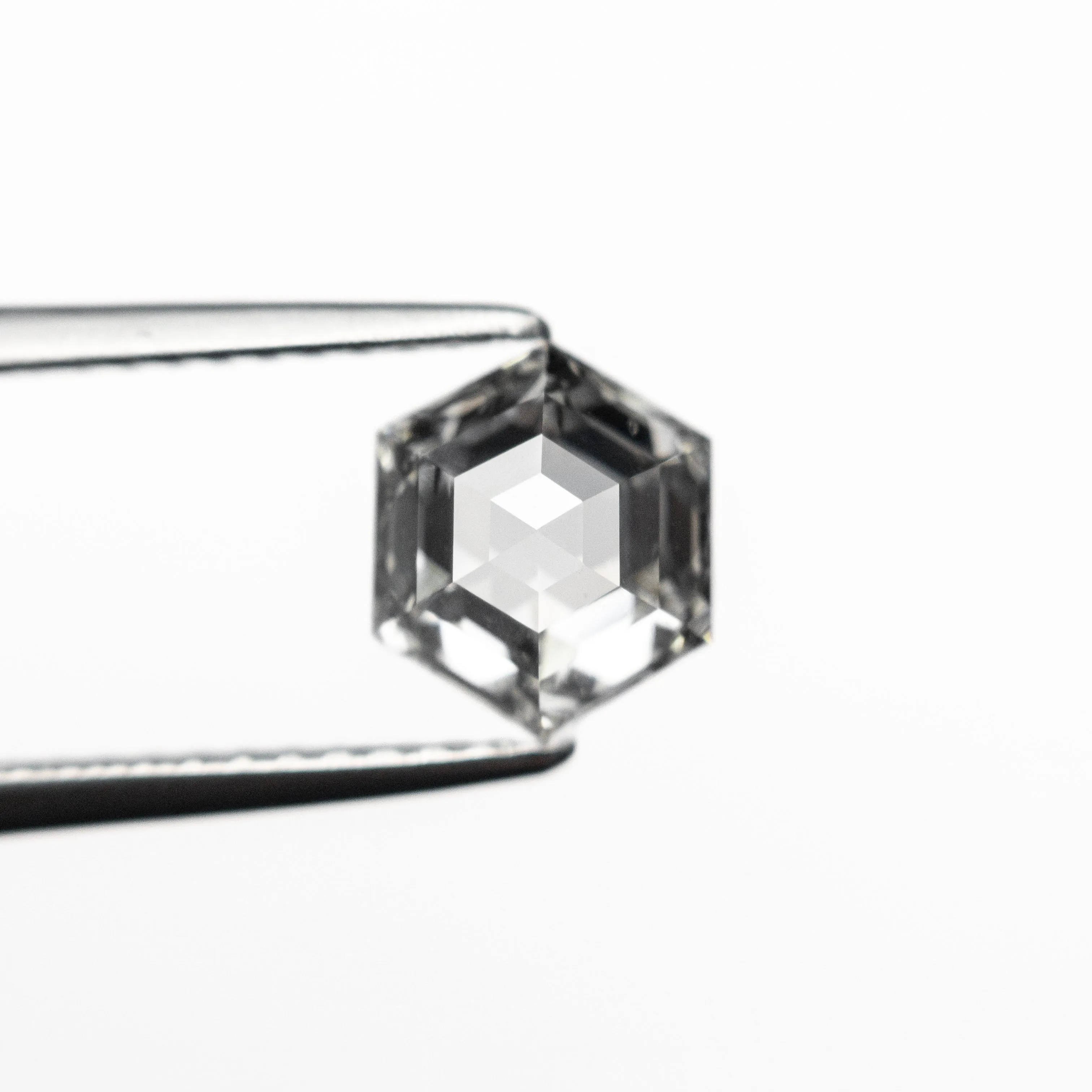 1.32 CARAT CANADIAN SALT AND PEPPER DOUBLE CUT HEXAGON DIAMOND