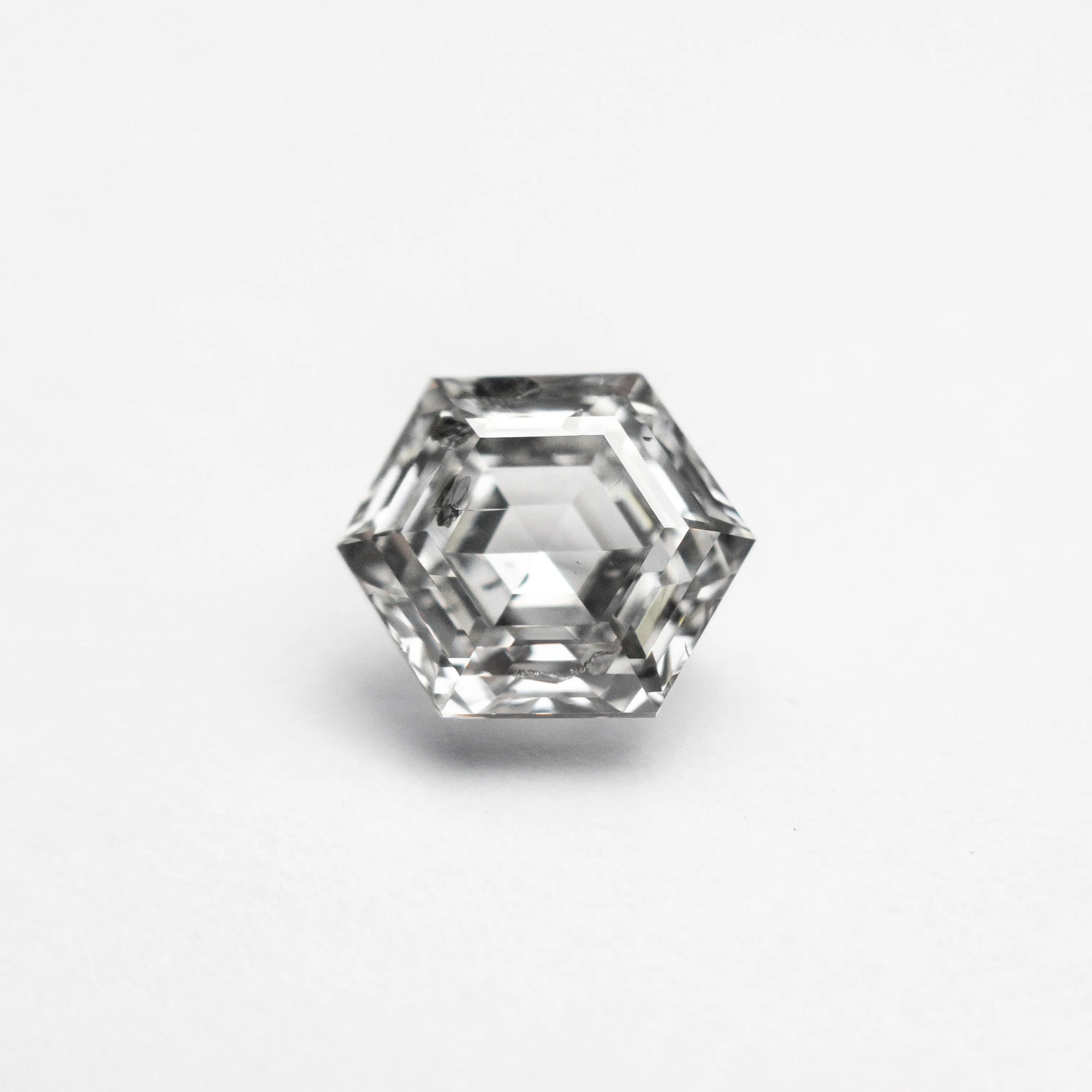 1.32 CARAT CANADIAN SALT AND PEPPER DOUBLE CUT HEXAGON DIAMOND