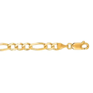 14K Gold 3mm Solid Figaro Chain 18" 20" 22" 24"