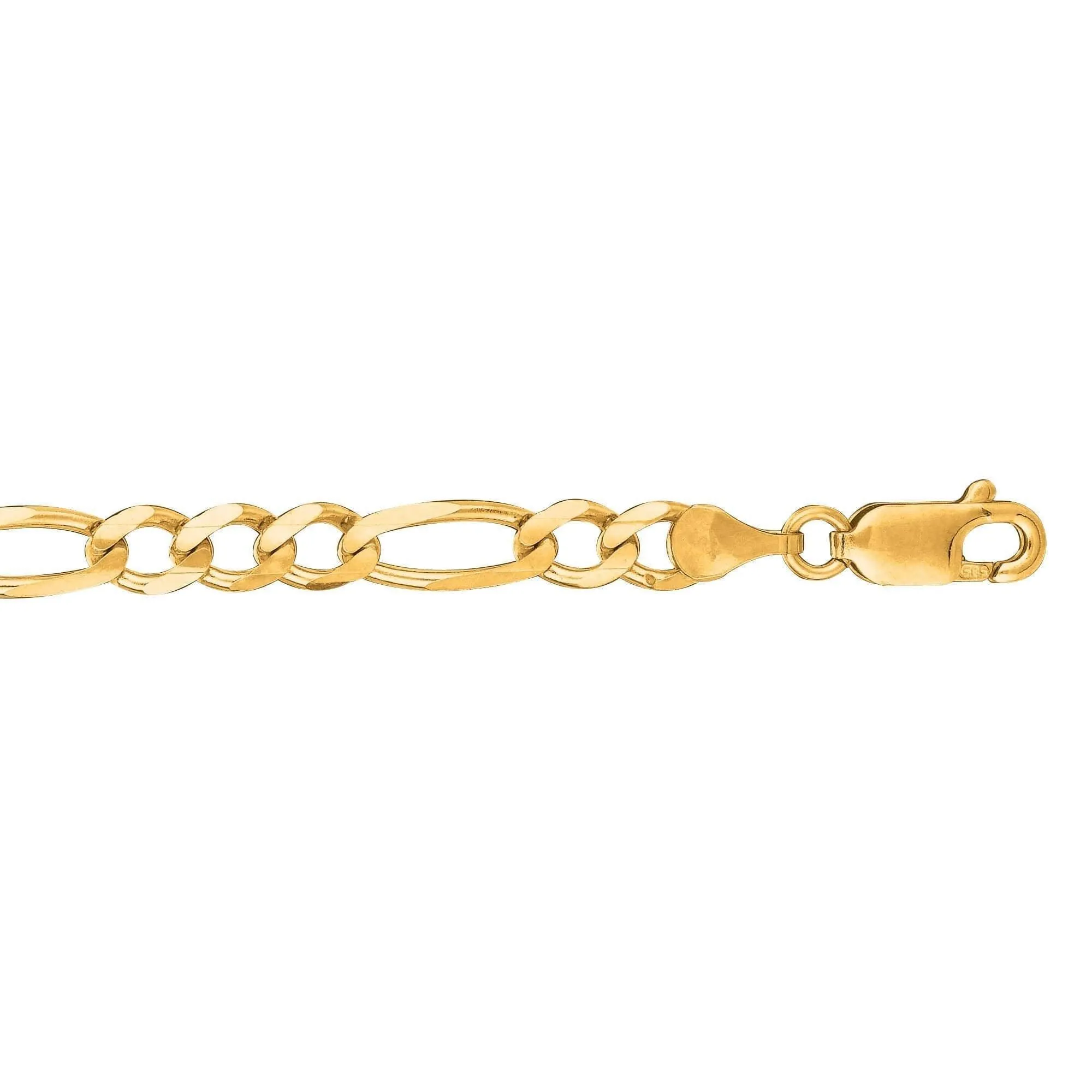 14K Gold 3mm Solid Figaro Chain 18" 20" 22" 24"