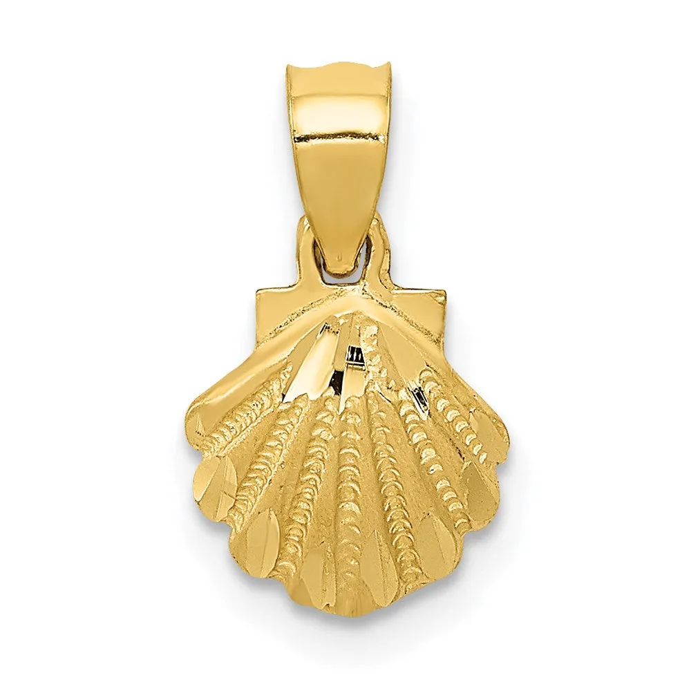 14K Scallop Shell Pendant
