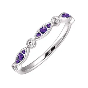 14KT White Gold & Diamond Fashion Ring -1/10 ctw