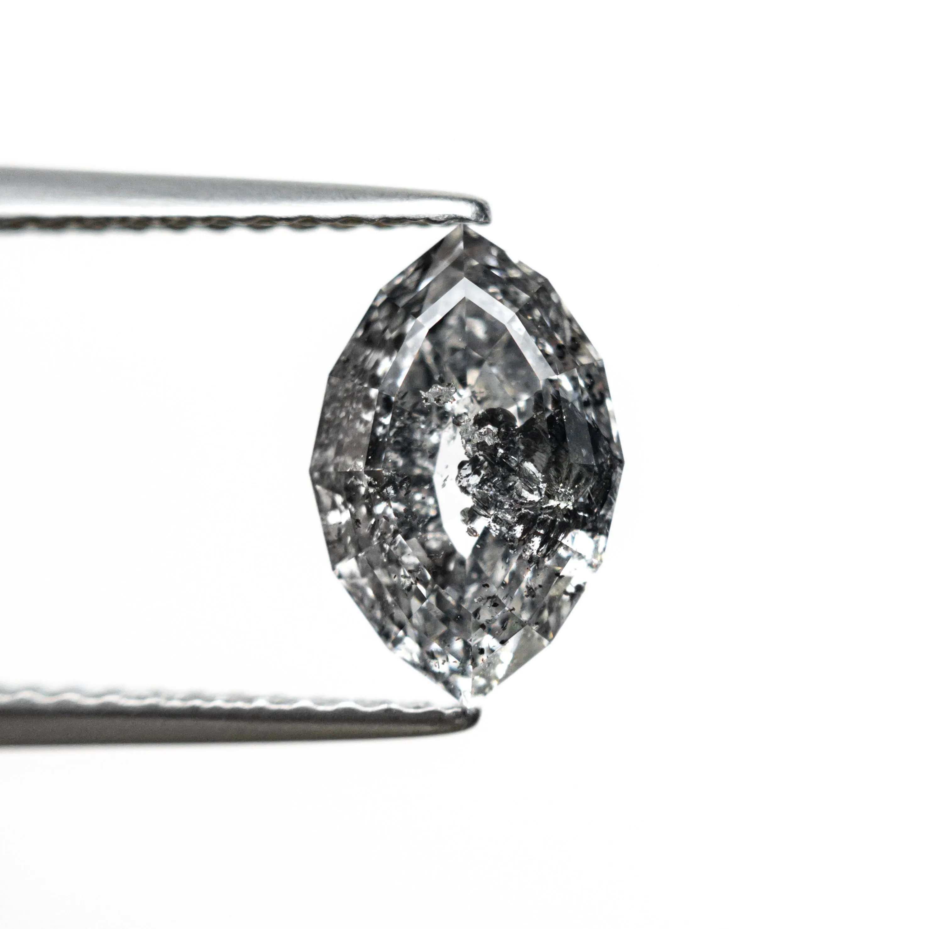 1.78 CARAT CANADIAN SALT AND PEPPER DOUBLE CUT GEOMETRIC MARQUISE DIAMOND