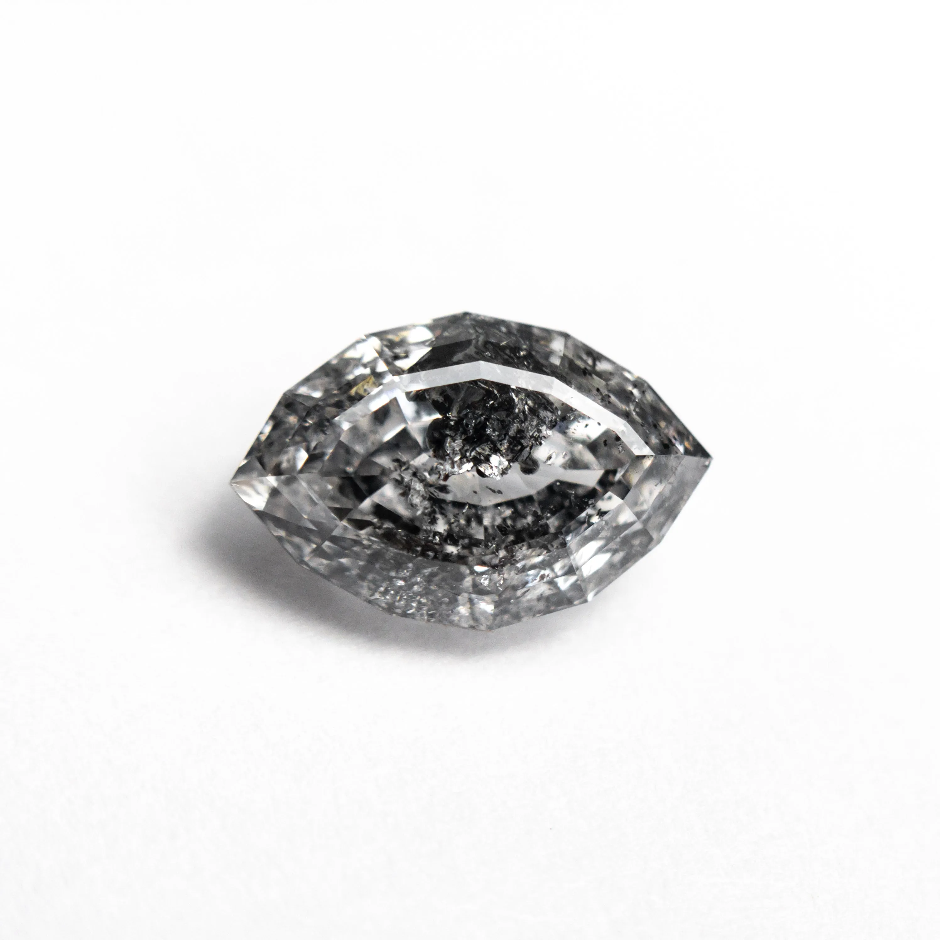 1.78 CARAT CANADIAN SALT AND PEPPER DOUBLE CUT GEOMETRIC MARQUISE DIAMOND