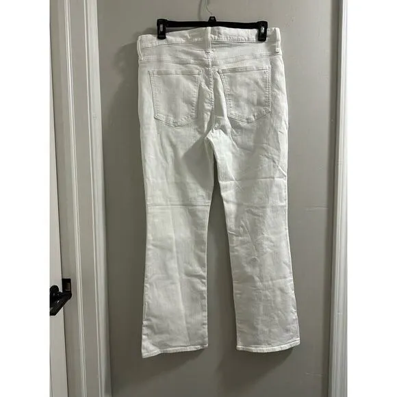 🌼3 for $100🌼 Madewell Tall Kick Out Crop Jeans White Size 32T