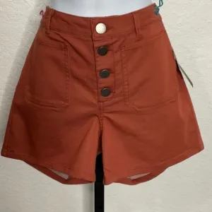 425- Violets &amp; Roses NWT Orange Button Fly Shorts, Size 6/28
