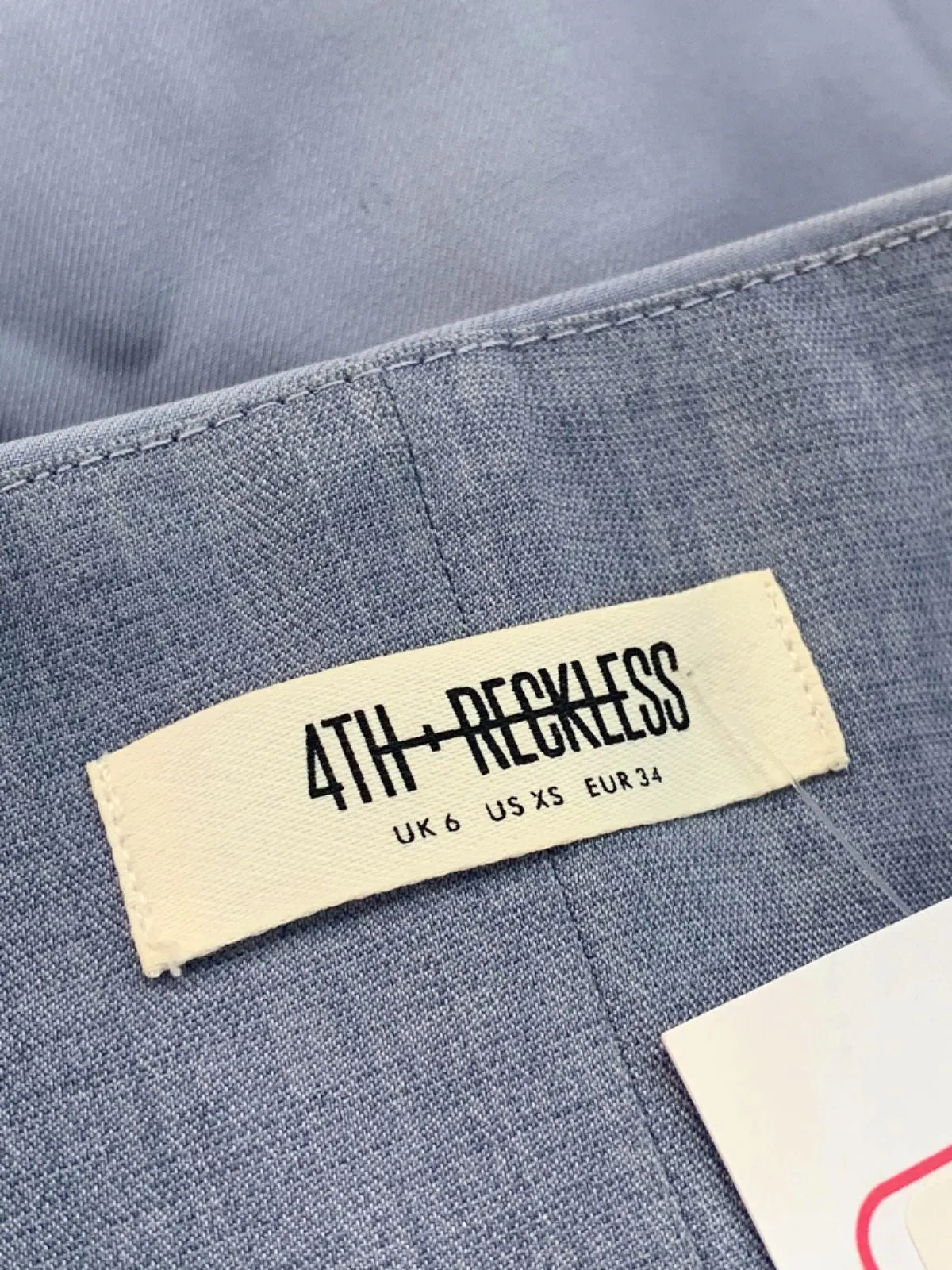 4TH   Reckless Blue Strapless Tailored Top UK 6