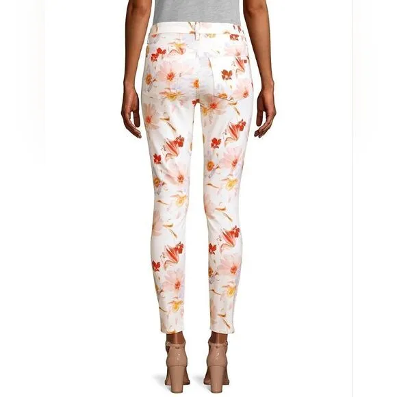 7 For All Mankind Skinny Jeans Bow Blossoms Size 24 NWT