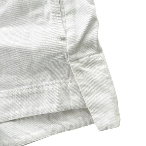 7FAMK Tailored Slouch Denim Short Brilliant White SIze 31 High Rise A-Line