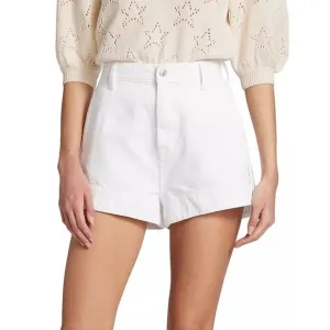 7FAMK Tailored Slouch Denim Short Brilliant White SIze 31 High Rise A-Line