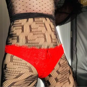 Acousma Paris Women's Panties Panty Lingerie Vintage S M red