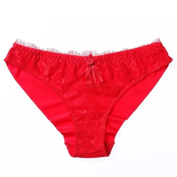 Acousma Paris Women's Panties Panty Lingerie Vintage S M red