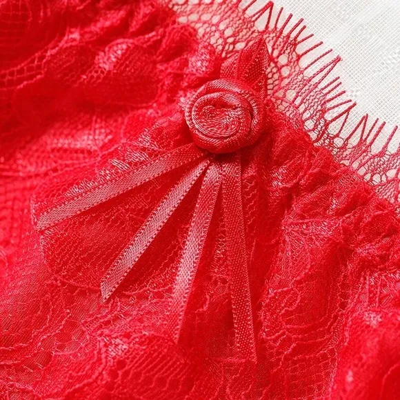 Acousma Paris Women's Panties Panty Lingerie Vintage S M red