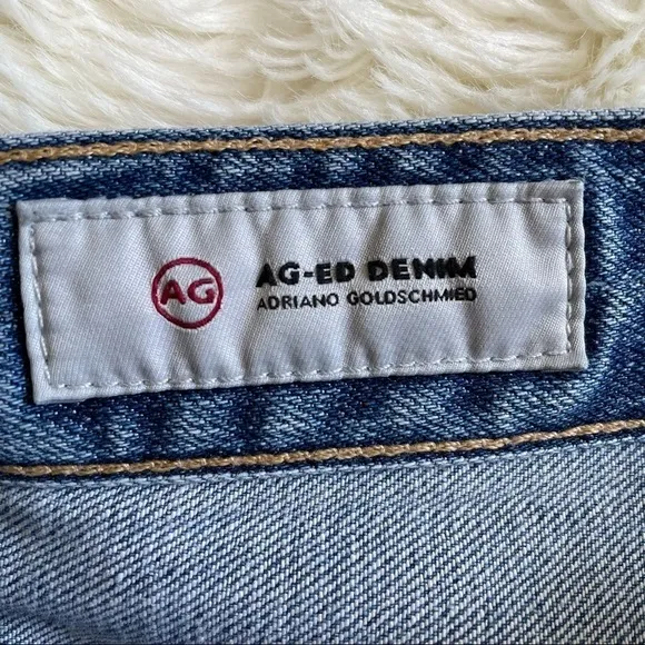 AG Adriano Goldschmied Jeans The Ex-Boyfriend Slouchy Slim Distressed Denim 26