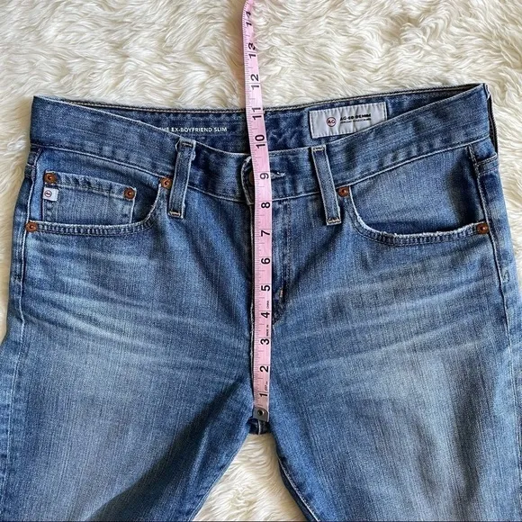 AG Adriano Goldschmied Jeans The Ex-Boyfriend Slouchy Slim Distressed Denim 26