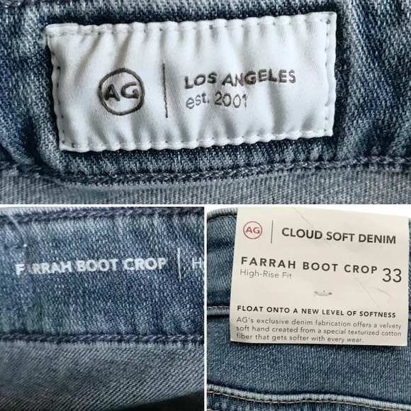 AG Farrah Boot Crop Jeans! Retail $225