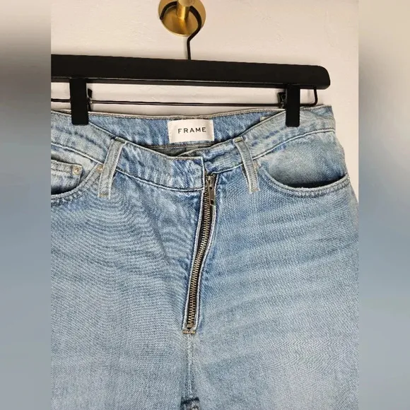 Agolde Le Jane Crop exposed asymmetric zip closure Size 27 Rhode