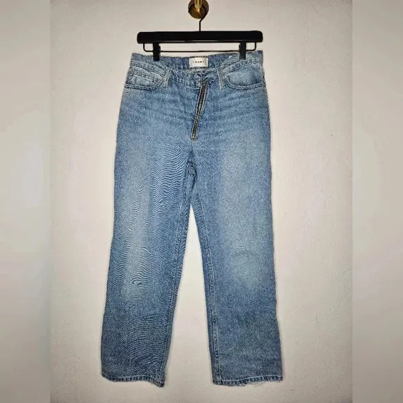 Agolde Le Jane Crop exposed asymmetric zip closure Size 27 Rhode