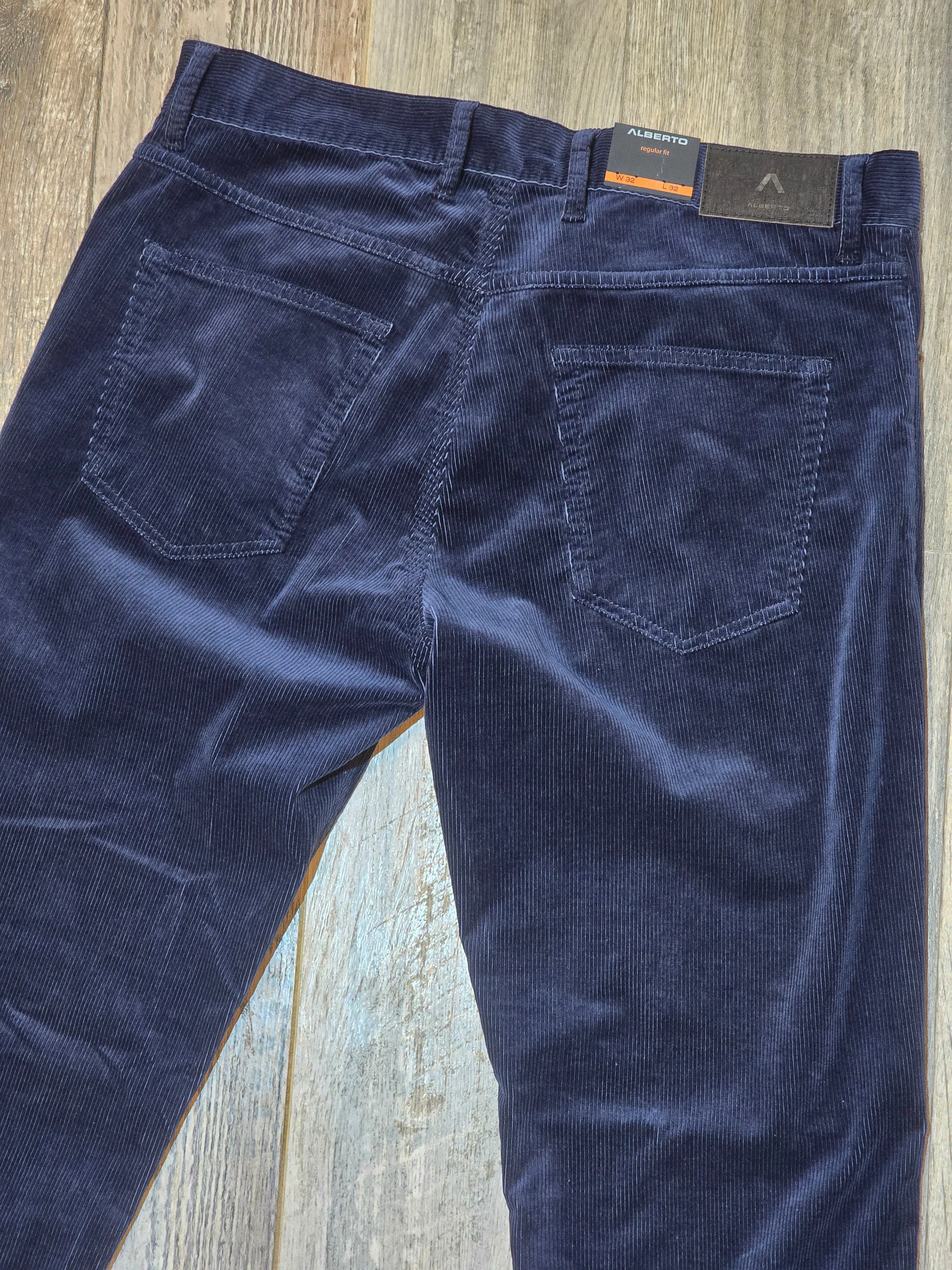 Alberto Regular Fit needle cord 5 pocket jeans