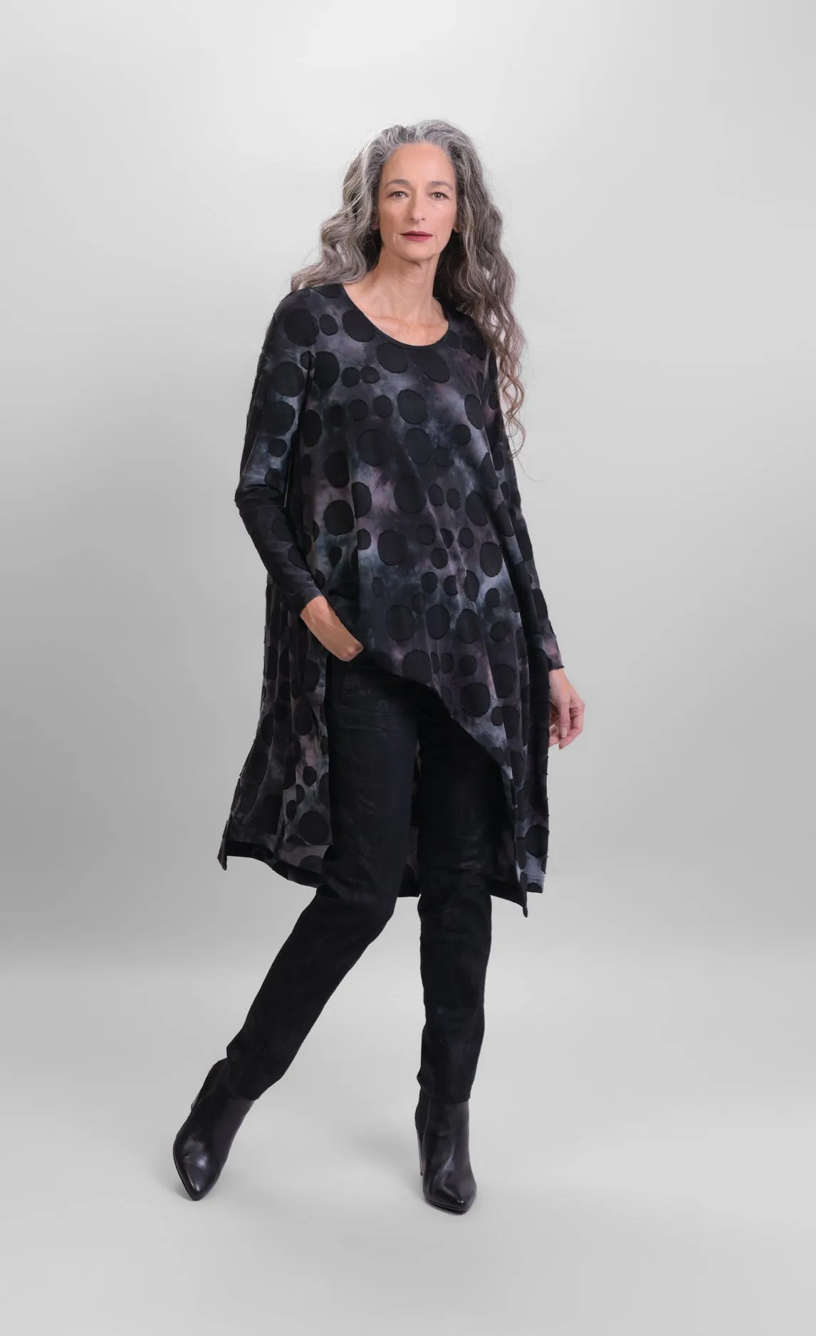 Alembika Echo Smoke Asymmetrical Tunic