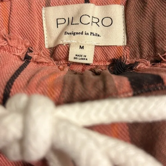 Anthropologie, NWT, Pilcro Cropped PJ Wide-Leg Jeans, Medium in Purple Motif