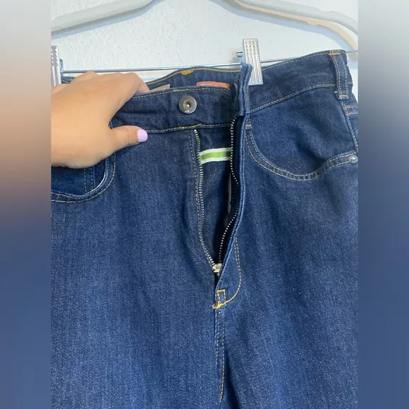 Anthropologie x Pilcro The Split Straight Jeans Women's Size 29 High Rise Denim