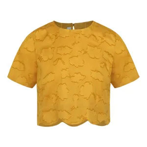 Arles Citrine Scallop Top