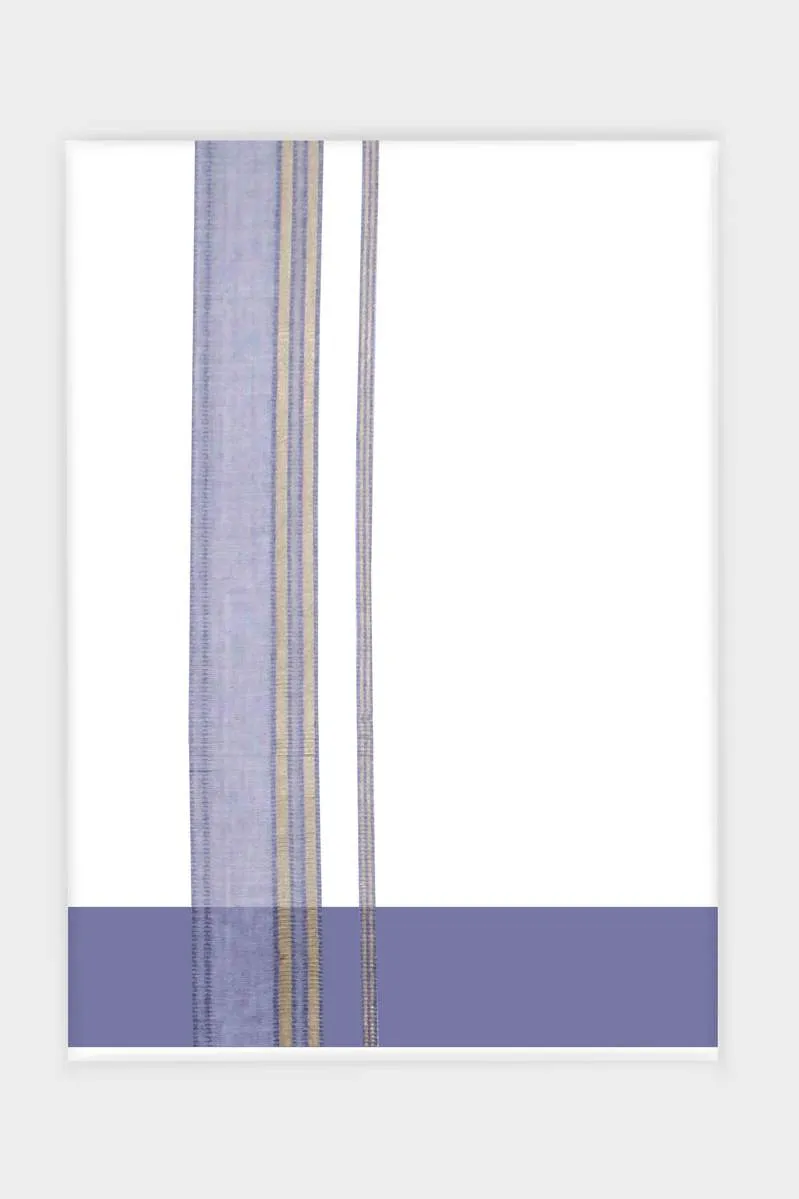 Art Crystal Combo - Olive Green And Lavender Double Layered Dhoti | Uathayam