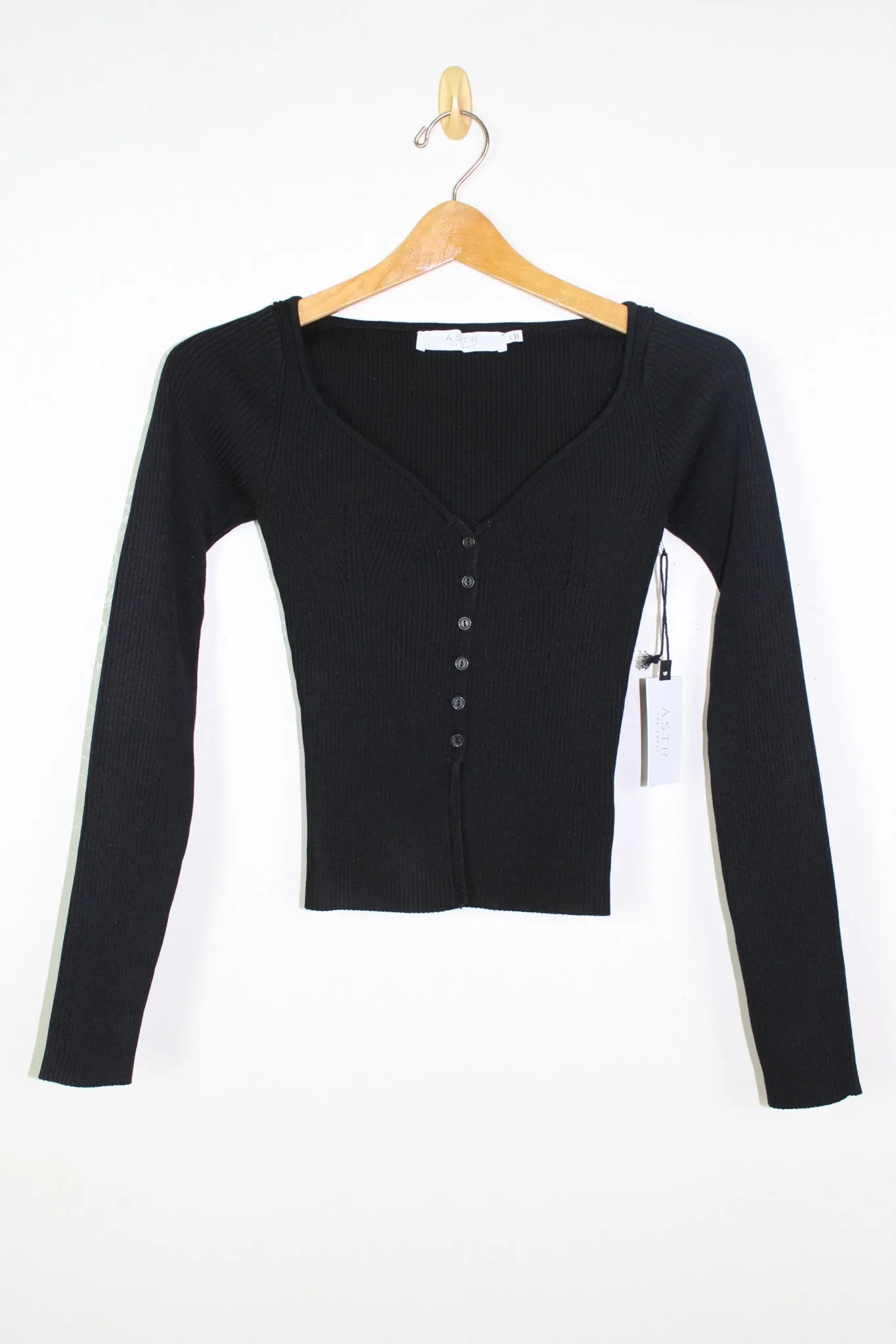 ASTR L/S V Neck Top