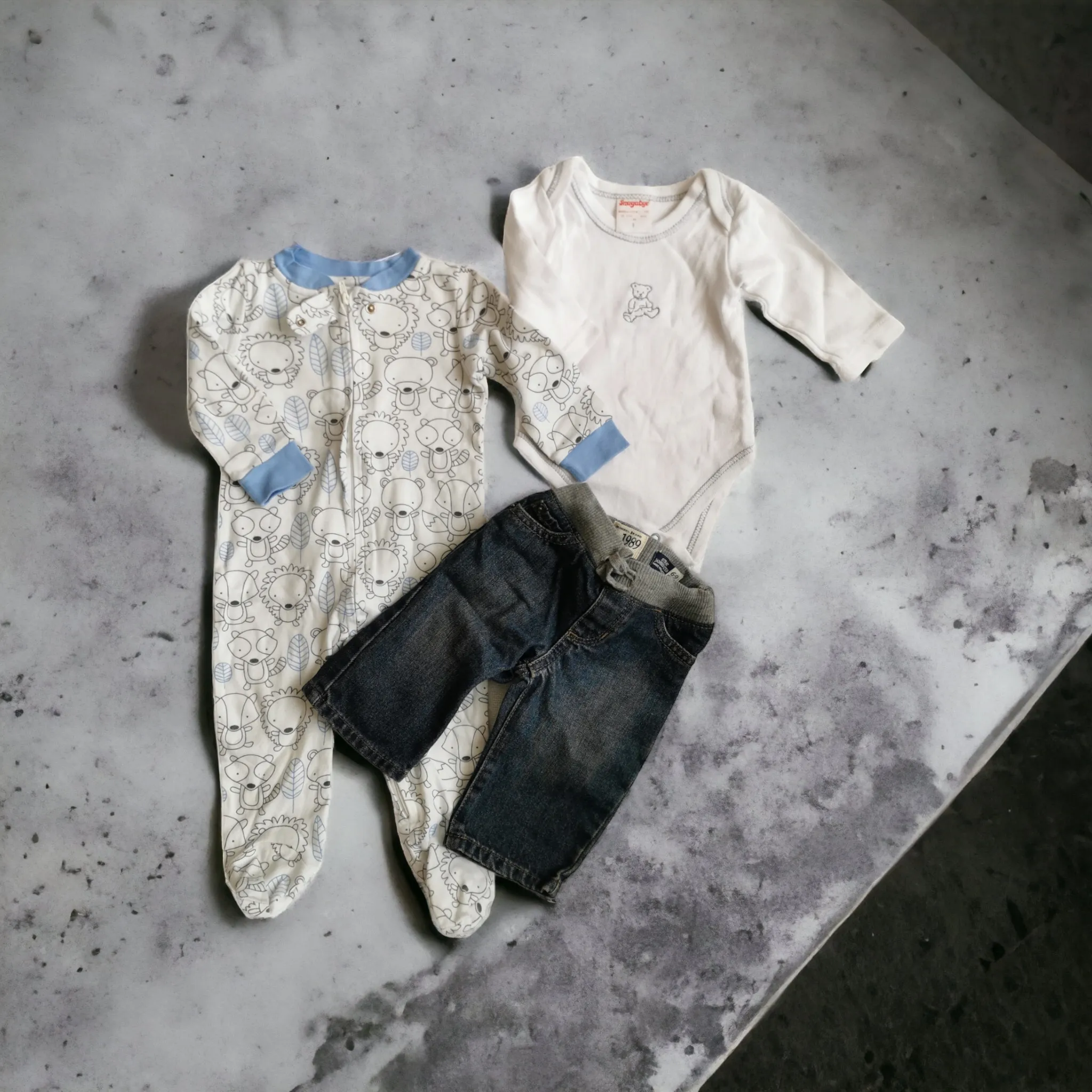 BABY BOY SIZE 6/9 MONTHS - KOALABABY & CHILDREN'S PLACE, 3 Piece Mix N Match Fall Outfit EUC / NWOT B14
