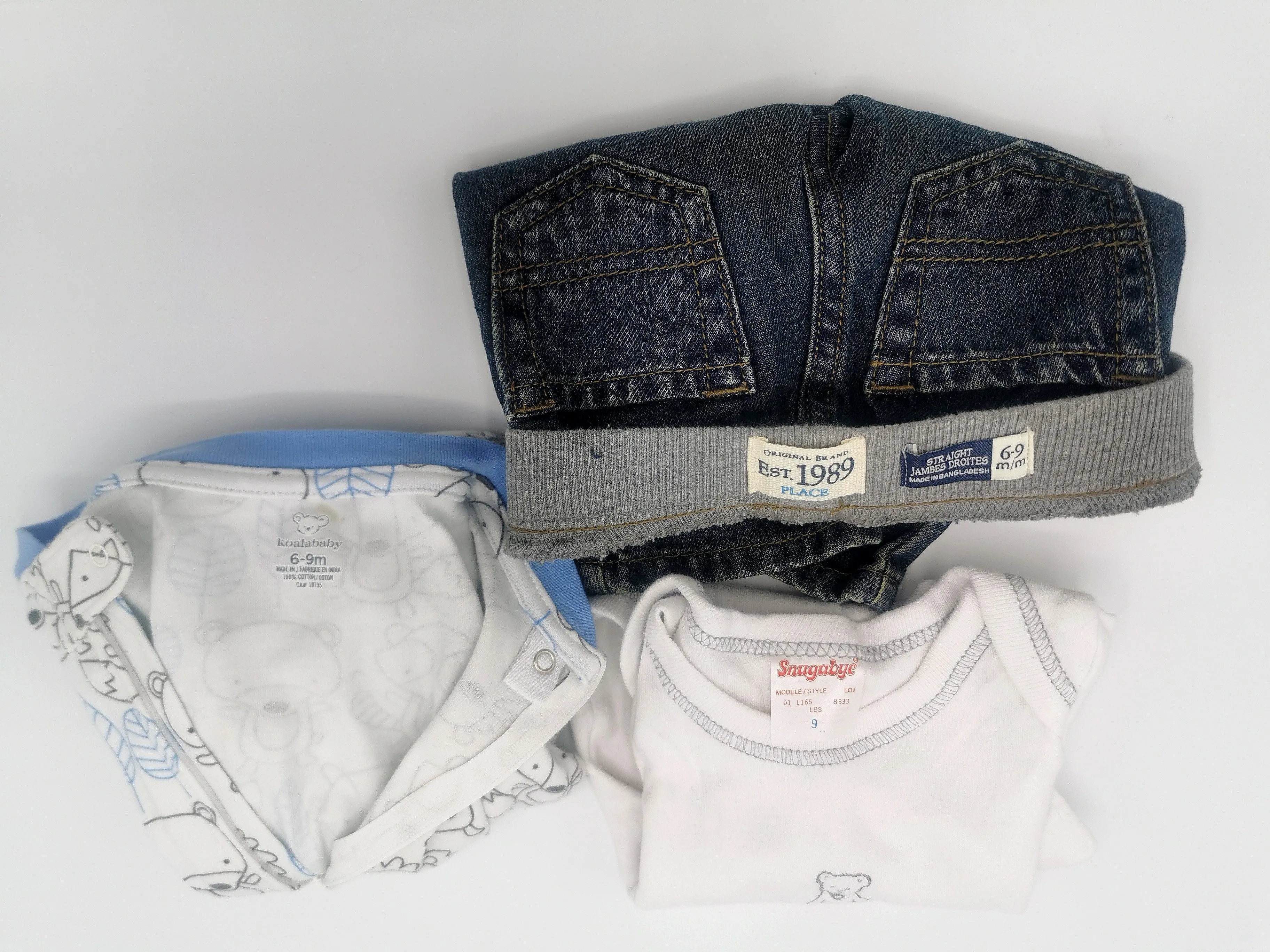 BABY BOY SIZE 6/9 MONTHS - KOALABABY & CHILDREN'S PLACE, 3 Piece Mix N Match Fall Outfit EUC / NWOT B14