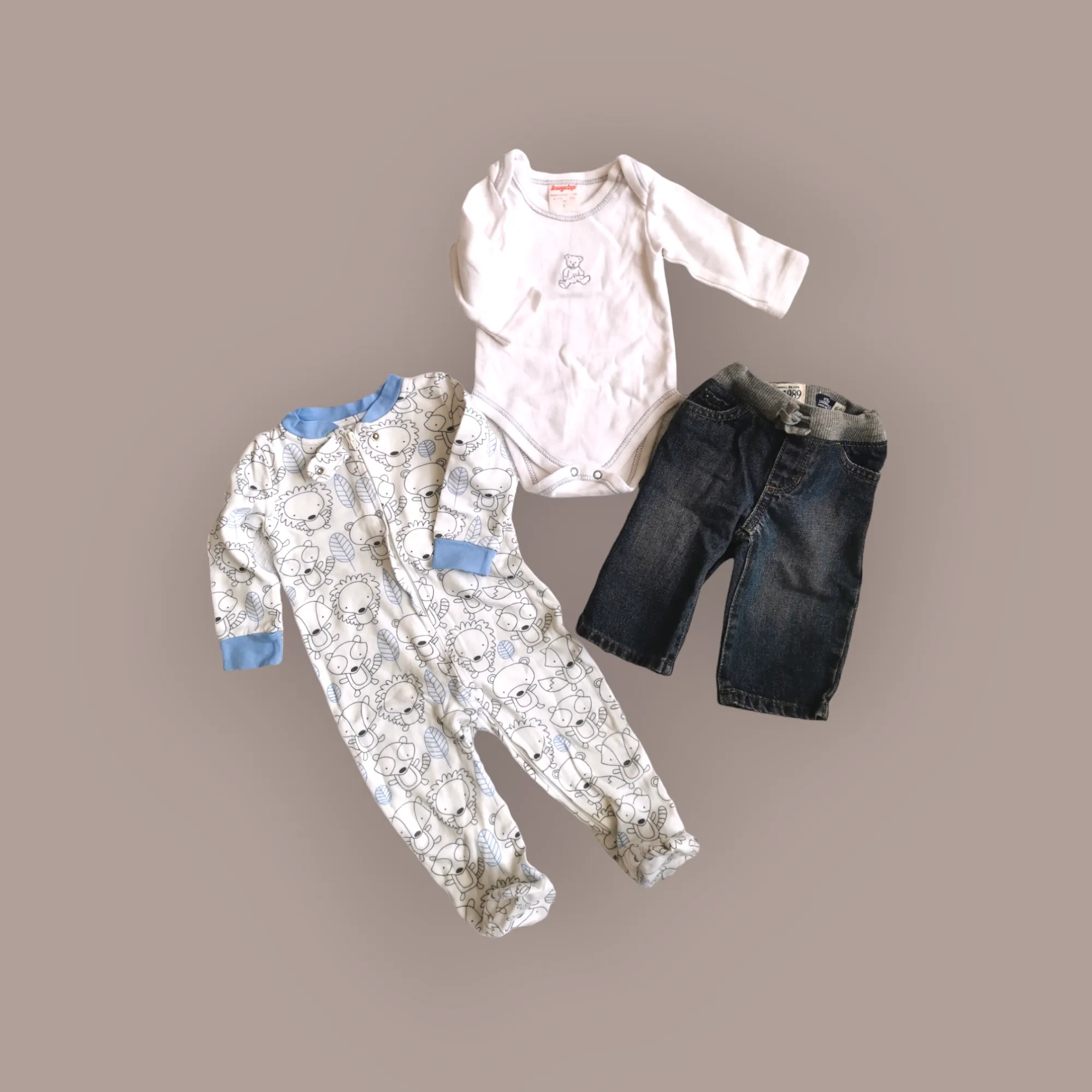 BABY BOY SIZE 6/9 MONTHS - KOALABABY & CHILDREN'S PLACE, 3 Piece Mix N Match Fall Outfit EUC / NWOT B14