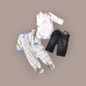 BABY BOY SIZE 6/9 MONTHS - KOALABABY & CHILDREN'S PLACE, 3 Piece Mix N Match Fall Outfit EUC / NWOT B14