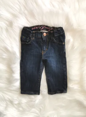 BABY GIRL SIZE 2/4 MONTHS - H&M, Darkwash Jeans EUC B46