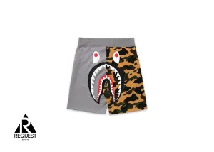 BAPE 1st Camo Split Sweat Shorts "Yellow/Grey"