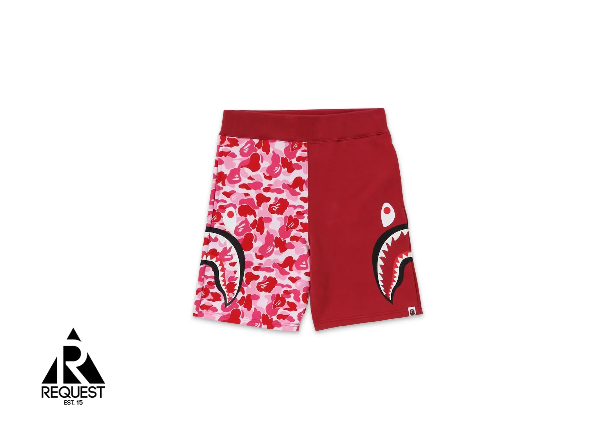 BAPE ABC Camo Side Shark Sweatshorts "Pink"