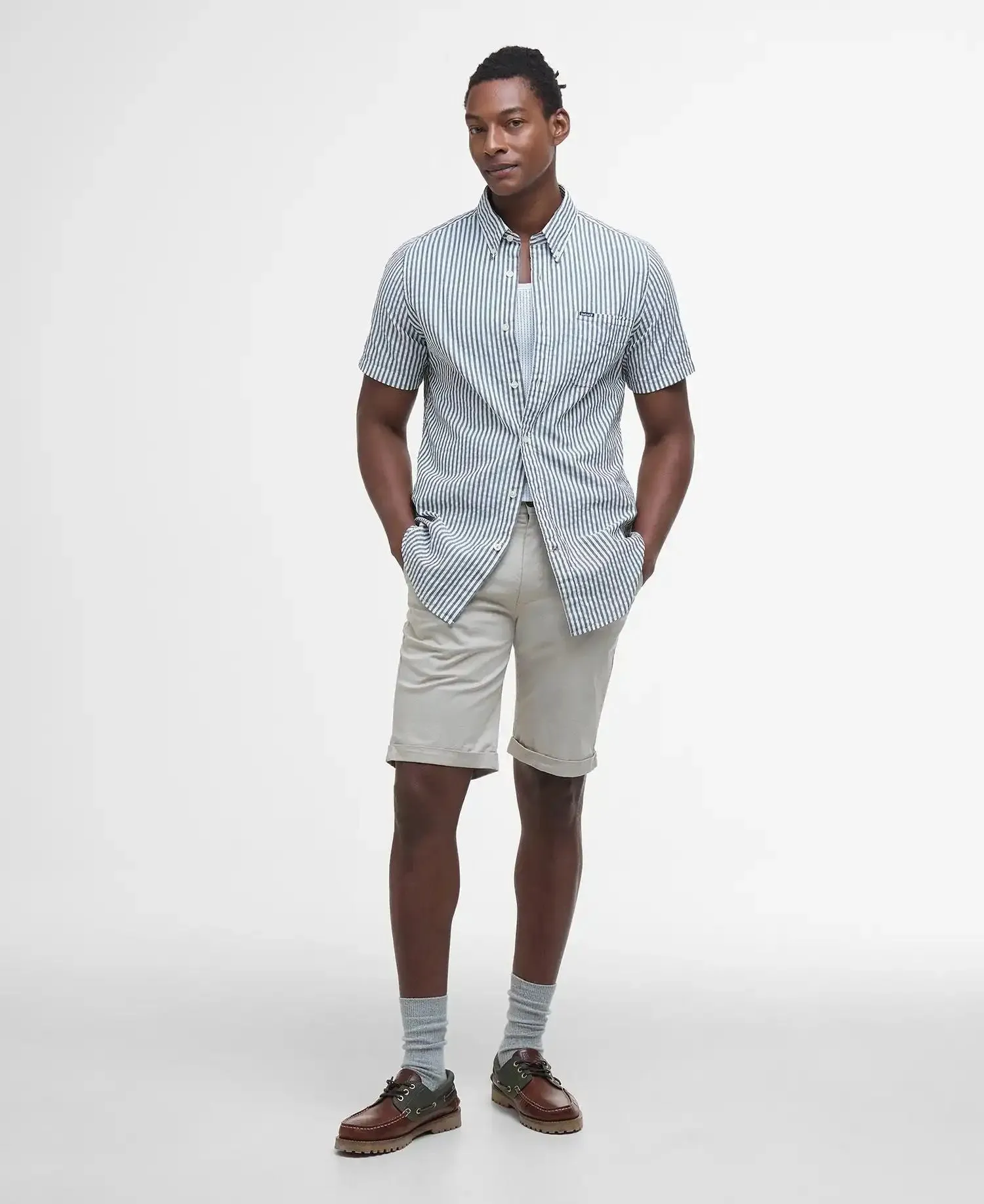 Barbour Mens Smart Chino Shorts Mist