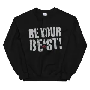 Be Your Beast men's training sweatshirt with ASC logo on back label