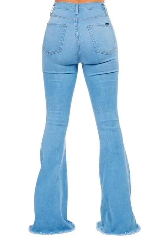 Bell Bottom Jean in Light Wash - Inseam 32