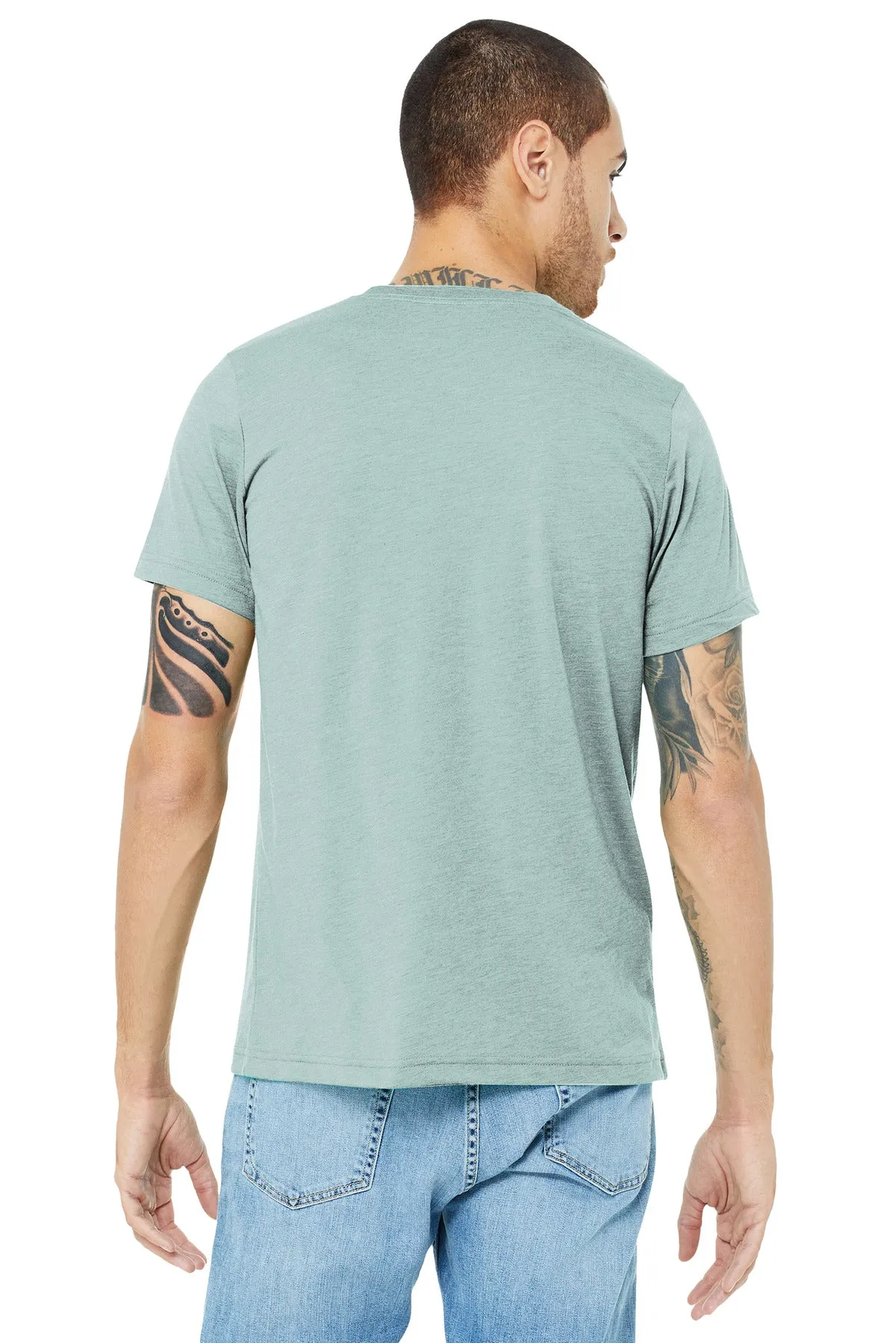 BELLA CANVAS  Unisex Triblend Short Sleeve Tee. BC3413 Dusty Blue Triblend
