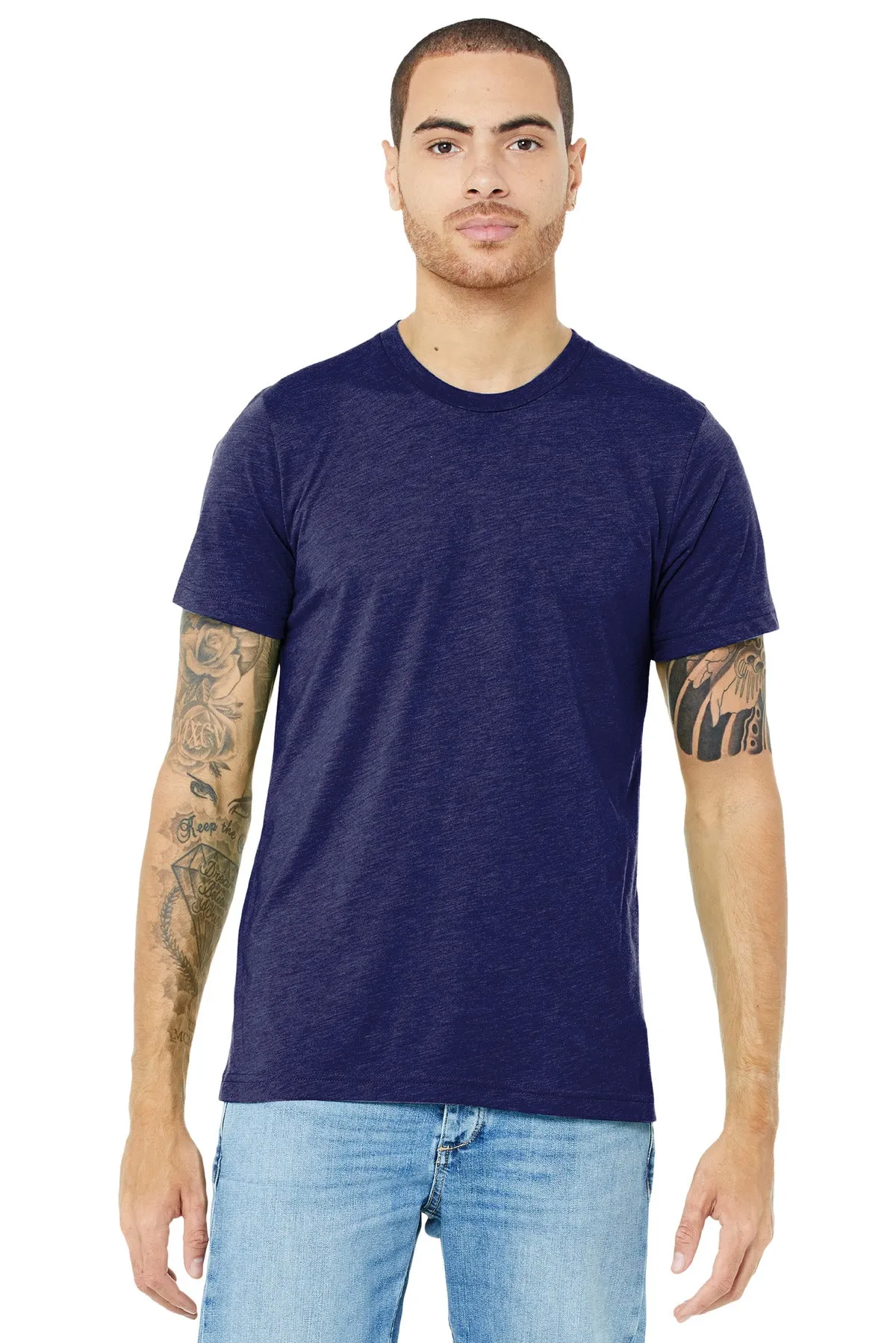 BELLA CANVAS  Unisex Triblend Short Sleeve Tee. BC3413 Navy Triblend