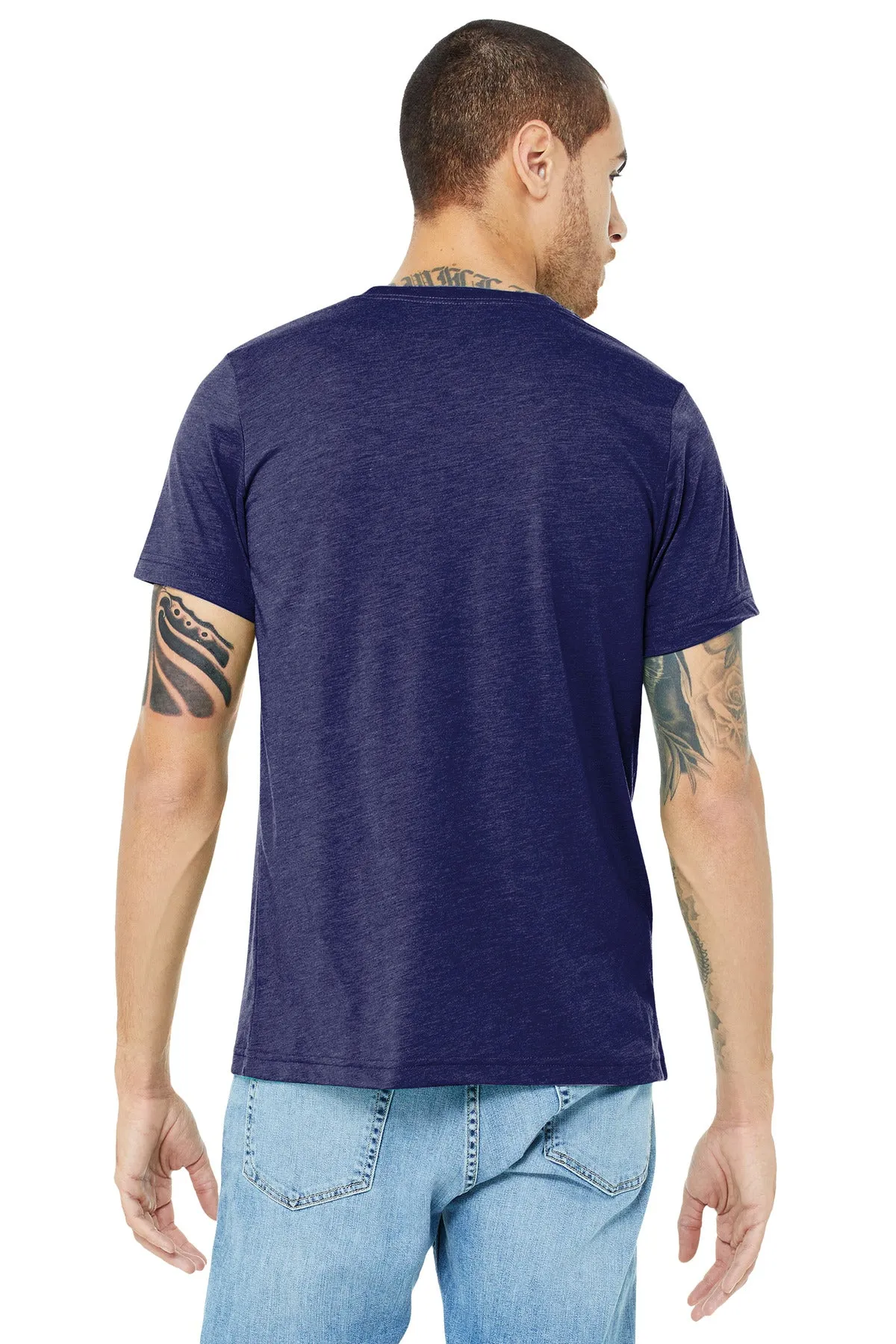 BELLA CANVAS  Unisex Triblend Short Sleeve Tee. BC3413 Navy Triblend