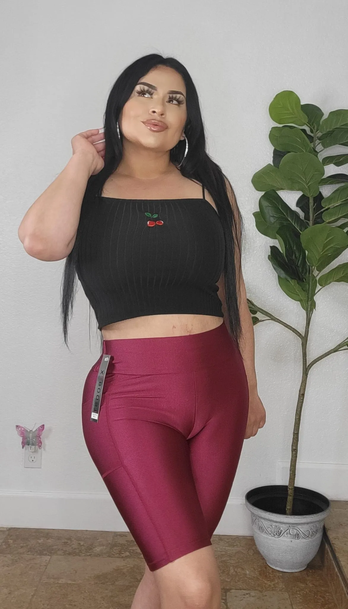 Biker short BURGUNDY