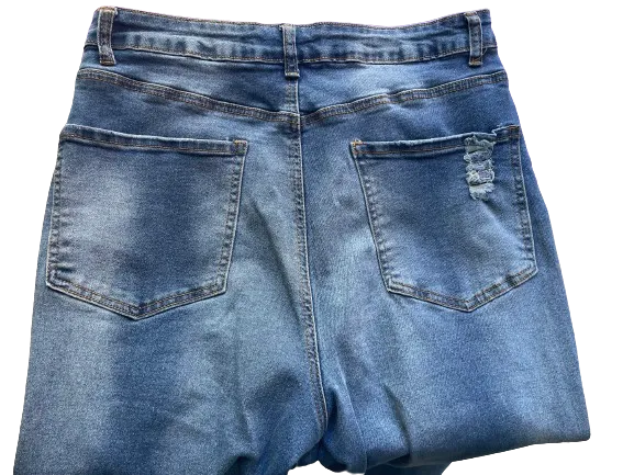 Black Label Distressed Stretch Waist Jeans