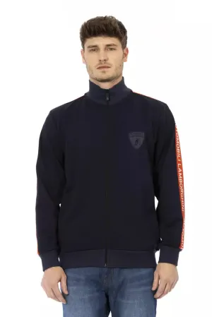 Blue Cotton Men Sweater