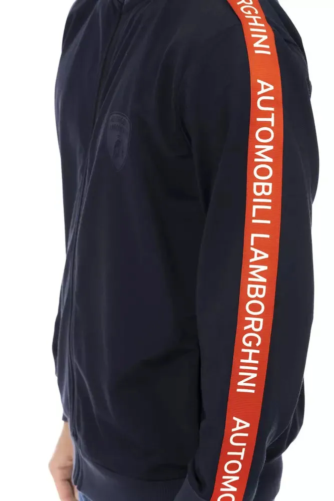 Blue Cotton Men Sweater