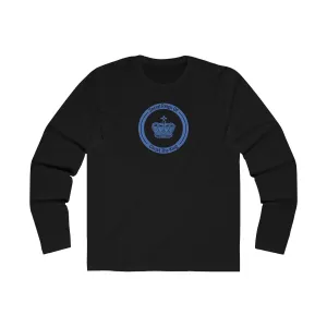 Blue Sacred Crown Religious Christian Catholic Long Sleeve Tee
